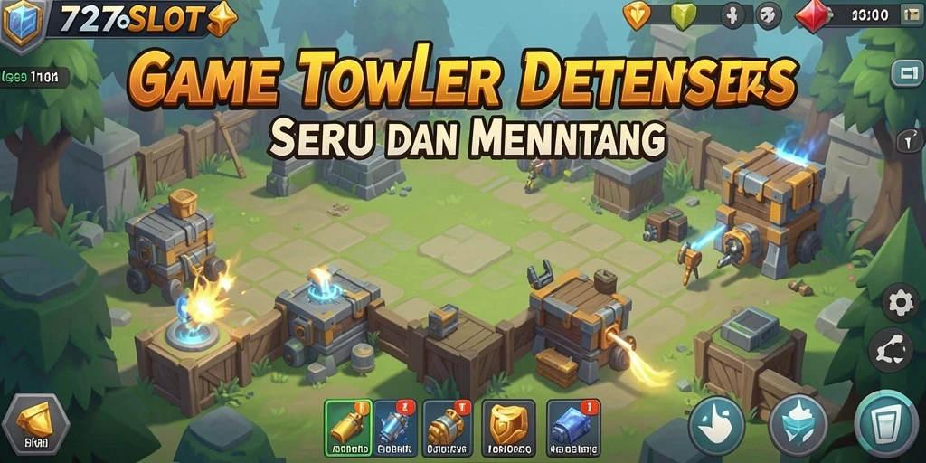 Tampilan menarik dari gameplay Tower Defense 7276SLOTS.