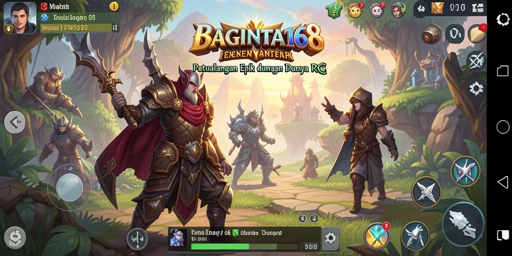 Screenshot utama menampilkan aksi seru dalam gameplay RPG BAGINTA168.