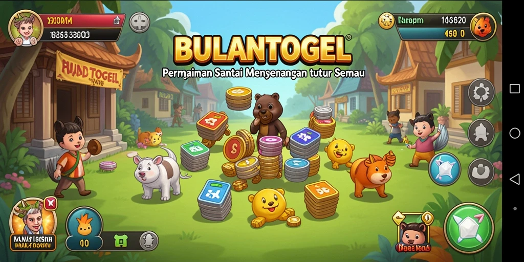 Screenshot menunjukkan keseruan gameplay BULANTOGEL di ponsel.