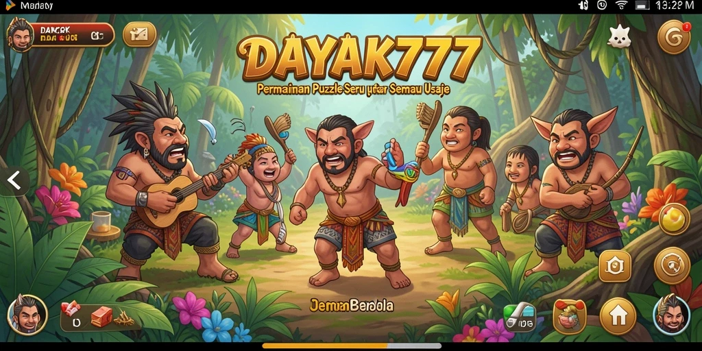 Tampilan screenshot utama DAYAK777 menunjukkan gameplay puzzle yang seru dan interaktif.