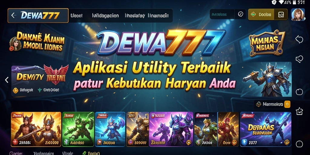 Tampilan antarmuka aplikasi DEWA777 yang intuitif dan menarik.