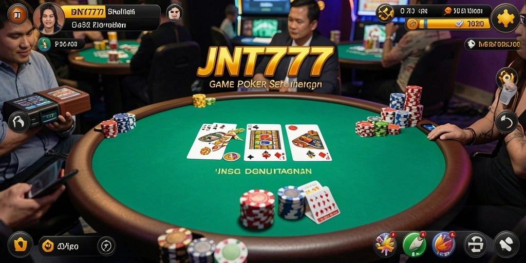 Tampilan gameplay seru dan menarik di JNT777 untuk para penggemar Poker.