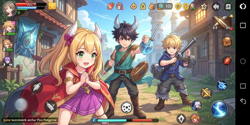 Tampilan gameplay mendebarkan di dunia anime