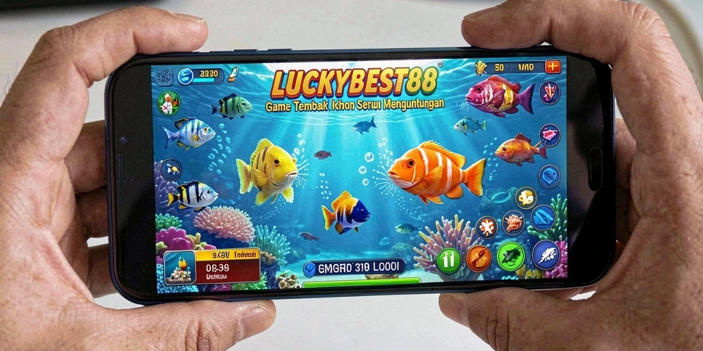 Tampilan gameplay seru LUCKYBEST88 saat menembak ikan.