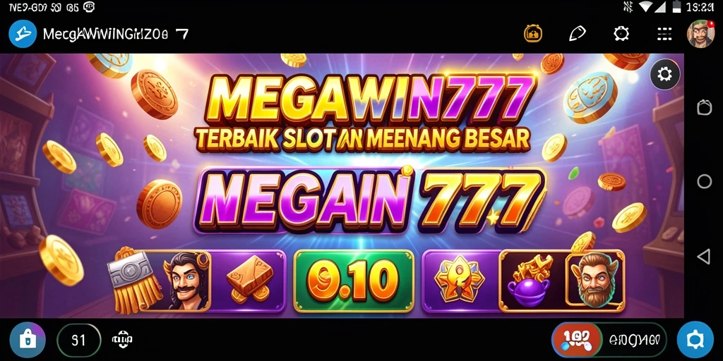 Tampilan gameplay MEGAWIN777 yang menegangkan dan penuh warna.