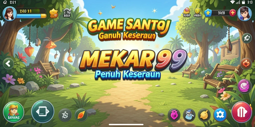 Tampilan gameplay MEKAR99 yang ceria dan seru.