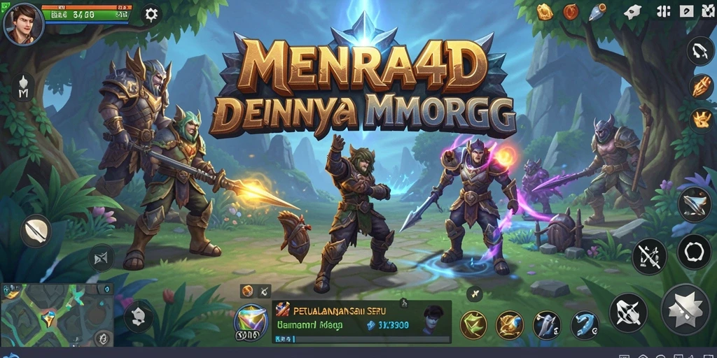 Tangkapan layar <strong>MENARA4D</strong> menunjukkan gameplay seru dalam dunia MMORPG yang luas.