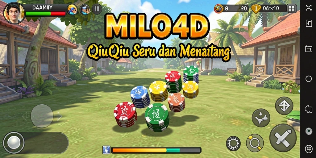 Tangkapan layar gameplay seru MILO4D yang menampilkan aksi QiuQiu.