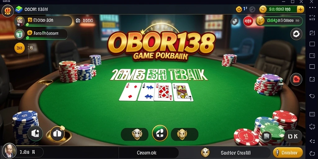 Tampilan antarmuka dan gameplay seru OBOR138 dalam permainan Poker