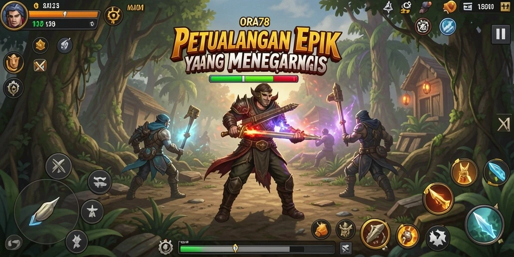 Screenshot gameplay ORA78 menampilkan karakter di tengah petualangan misterius.