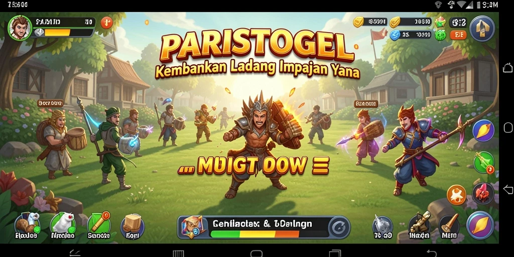 Tampilan gameplay PARISTOGEL yang memikat saat merawat ladang.