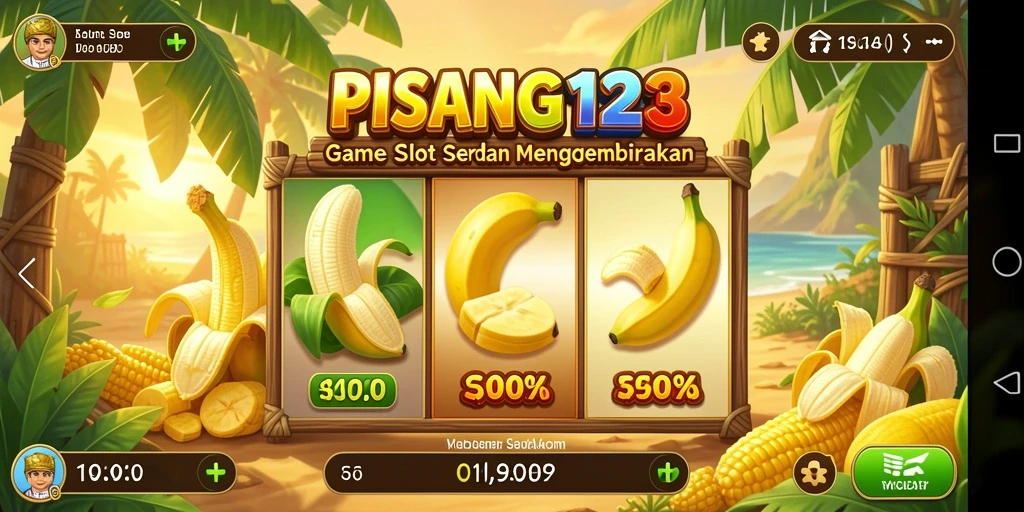 Tampilan seru gameplay slot PISANG123 dengan berbagai tema menarik.