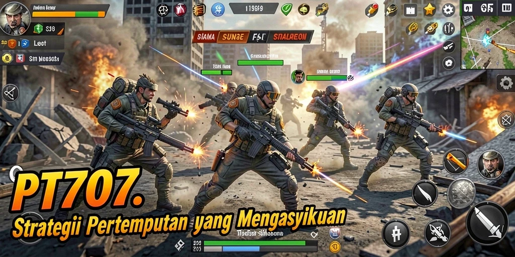 Tampilan gameplay PT707 yang menarik dan mendebarkan.
