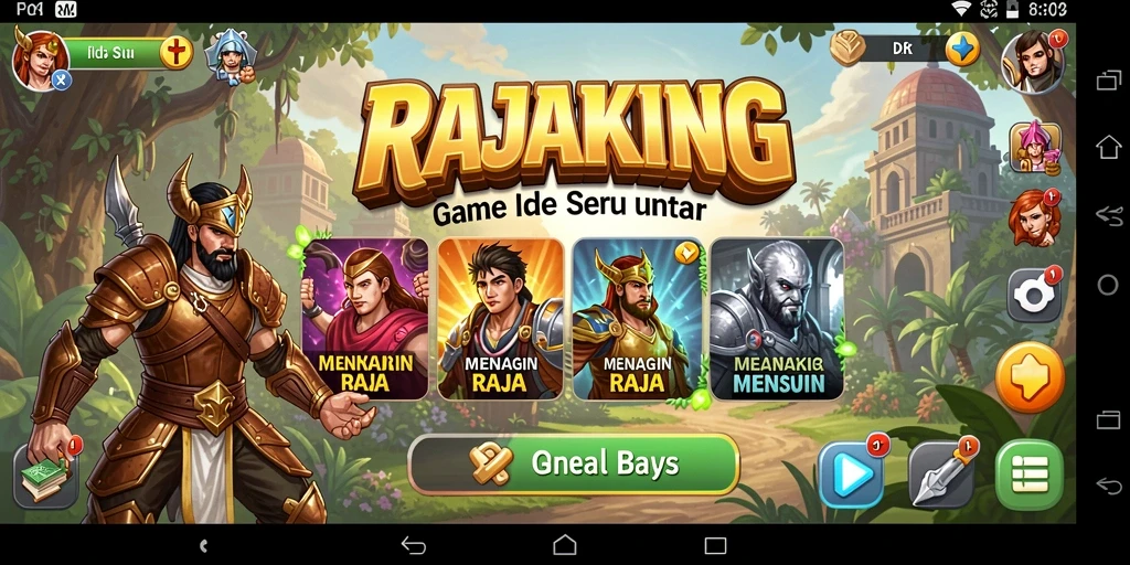 Gameplay RAJAKING yang seru dan adiktif.