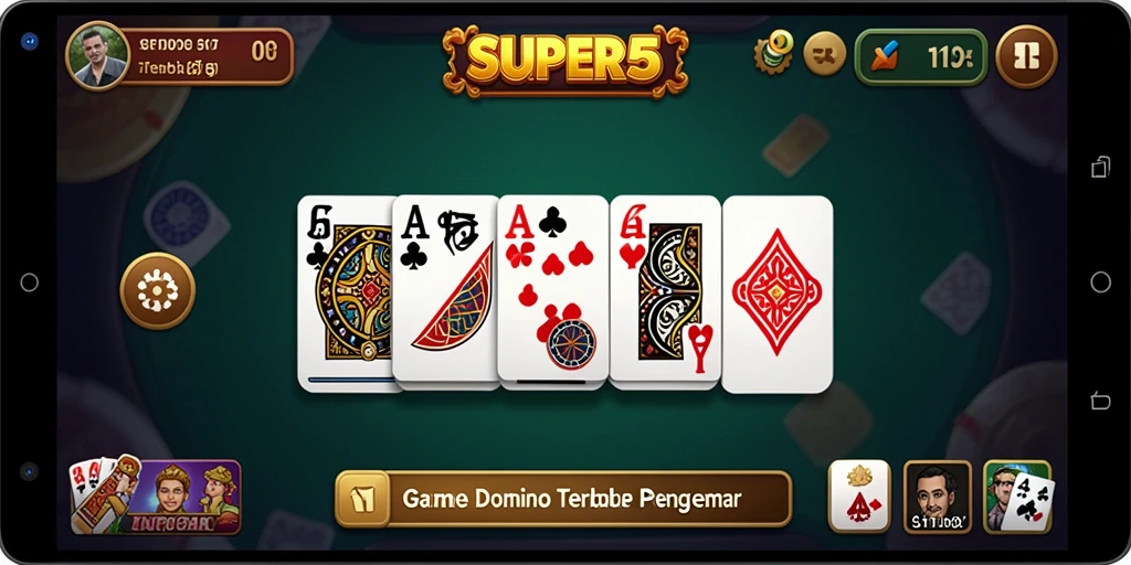 Gameplay SUPER5 yang seru dan kompetitif dalam permainan Domino.