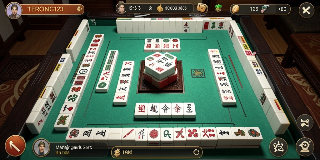 Tampilan gameplay Mahjong yang mengasyikkan dan penuh warna.
