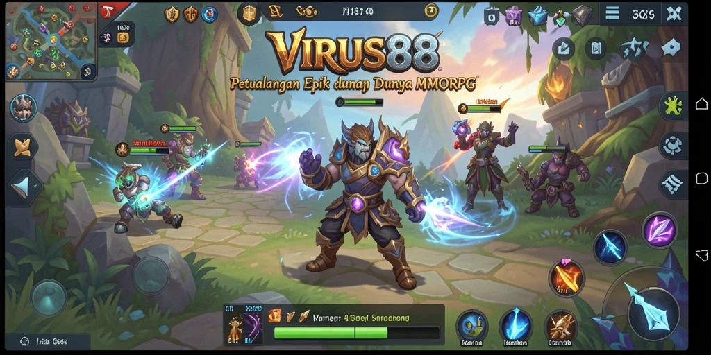 Gameplay seru dalam dunia fantasi MMORPG VIRUS88.