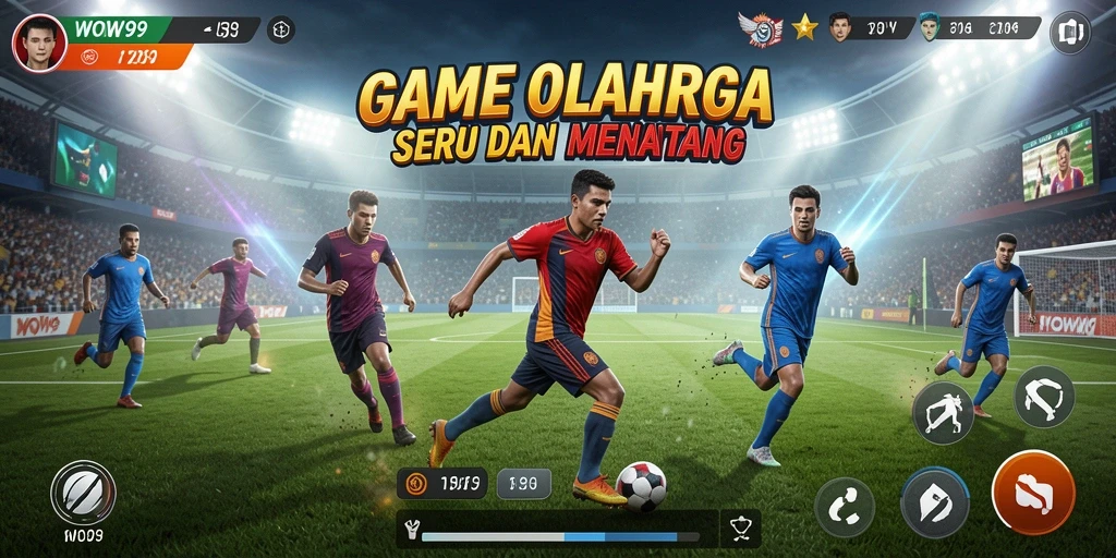 Tangkapan layar WOW99 menampilkan aksi seru dalam gameplay olahraga.